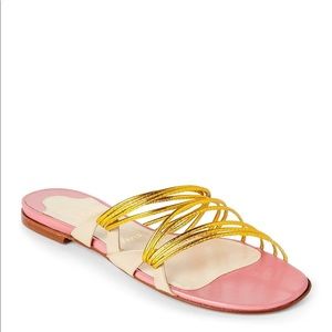 NEW Christian Louboutin Frescobaldi Strappy Flat Sandals (Size 37.5)